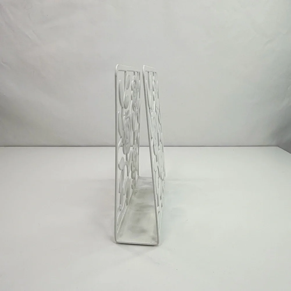IKEA White Floral Metal LIKSIDIG Envelope Napkin Holder